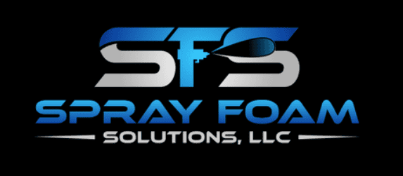 Logo for SFS Spray Foam Solutions, LLC. The letters "SFS" are stylized in silver and blue, with a spray foam gun forming part of the "F". The business name appears below in bold blue and white text. Logo for SFS Spray Foam Solutions, LLC. The letters "SFS" are stylized in silver and blue, with a spray foam gun forming part of the "F". The business name appears below in bold blue and white text.